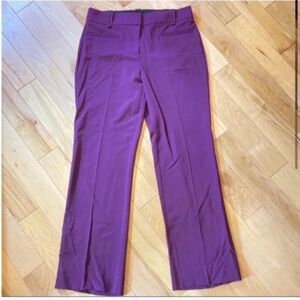 Rebecca Taylor Straight Suit Pants plum/ purple size six